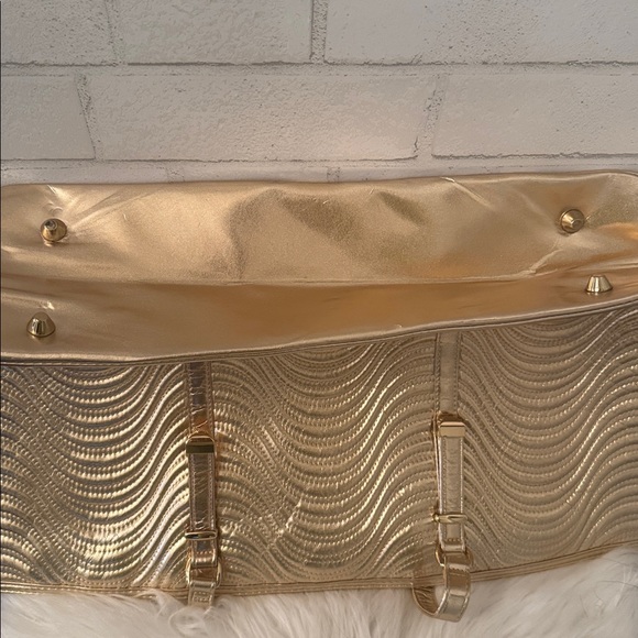 Versace Gold Ribbed Large Tote Bag, GWP. Like New. - Picture 10 of 12
